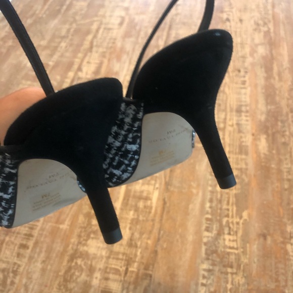 NWOT Ann Taylor Tweed Bow Kitten Heels Shoes - Picture 7 of 8